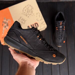 Трекові кросівки чоловічі шкіряні MERRELL Black