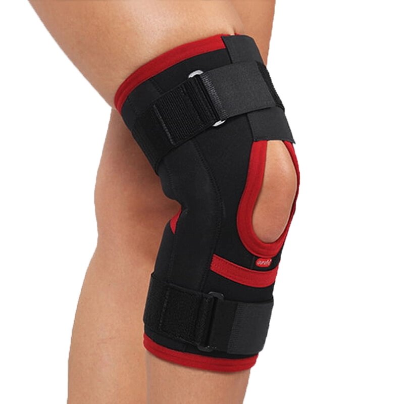 АУРАФІКС Бандаж на коліно неопрен, рознімний верх, поліцентр шарнір 104 від компанії Med-oborudovanie - фото 1