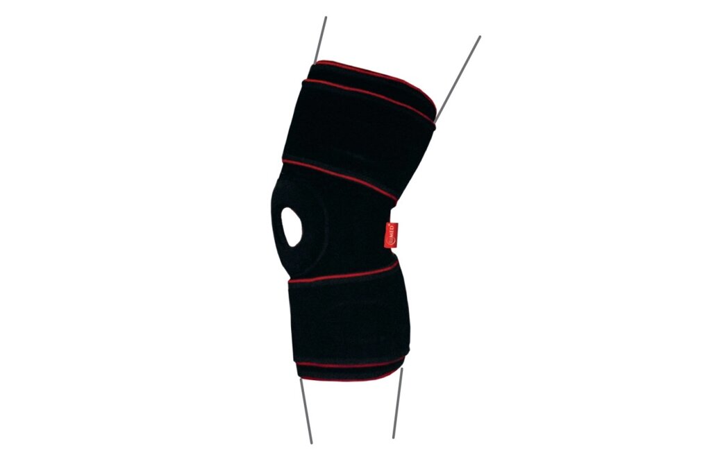 Бандаж на колінний суглоб з поліцентричної шарнірами R6302, (чорний), розмір XL від компанії Med-oborudovanie - фото 1