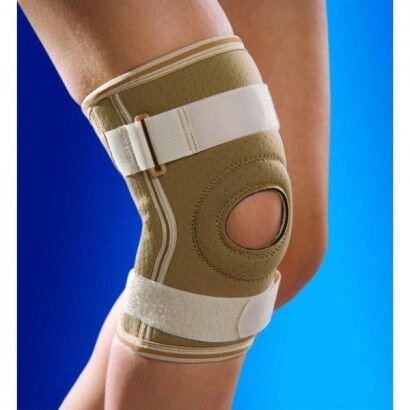 Бандаж на коліно з повищенной фіксацією і металевими шинами, неопреновий від компанії Med-oborudovanie - фото 1
