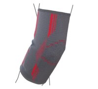 Бандаж на ліктьовий суглоб в'язаний еластичний R9102 (сіро-червоний) від компанії Med-oborudovanie - фото 1