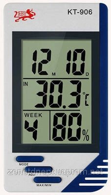 Цифровий термометр-гігрометр KT-906 від компанії Med-oborudovanie - фото 1