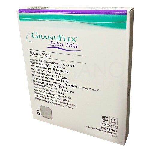 Грануфлекс (Granuflex) пов'язка гидроколлоидная, екстратонкая 10см * 10см від компанії Med-oborudovanie - фото 1