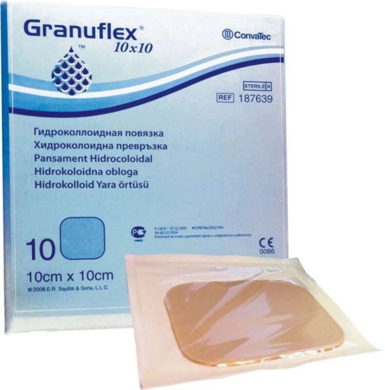 Грануфлекс (Granuflex) пов'язка гідроколоідна 10см * 10см від компанії Med-oborudovanie - фото 1