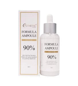 Сироватка для омолодження Esthetic House Formula Ampoule Gold Snail 90%80 мл з муцином равлика