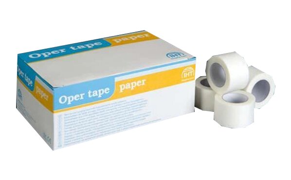 Опер тейп пейпер (Oper tape paper) хірургічна пластир на паперовій основі, 9,1м х 5 см від компанії Med-oborudovanie - фото 1