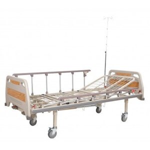 Ліжко медична механічна на колесах, з поручнями 4 секції OSD