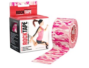 Кінезіі тейп Rock Tape Design Рожевий Камуфляж 5см 5м