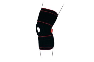 Бандаж на коленный сустав с полицентрическими шарнирами R6302, (черный), размер XL