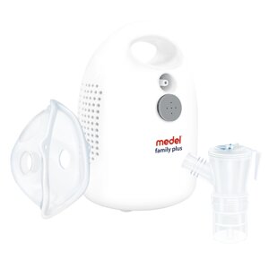 Інгалятор Medel Family Plus з насадкою для промивання носа та регулюванням швидкості розпилювання