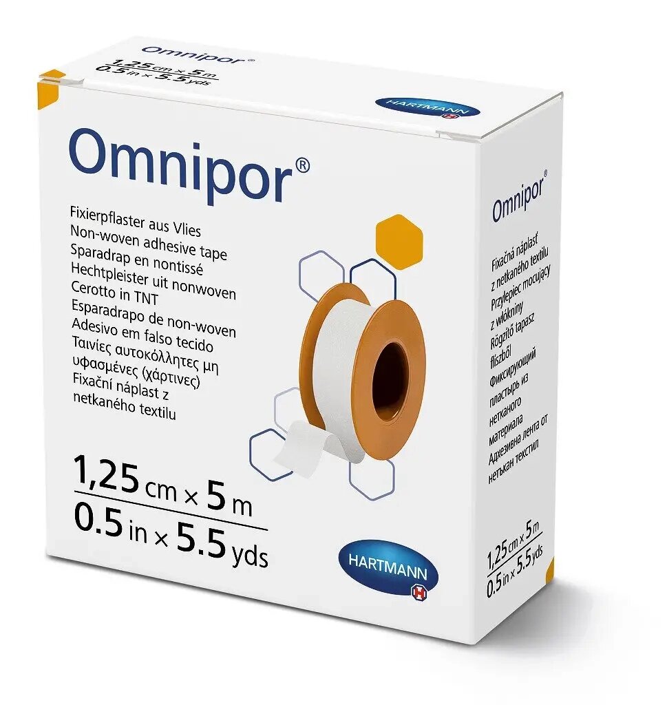 Пластир фіксуючий з нетканного матеріалу Omnipor 1,25 см х 5 м №1 від компанії Med-oborudovanie - фото 1