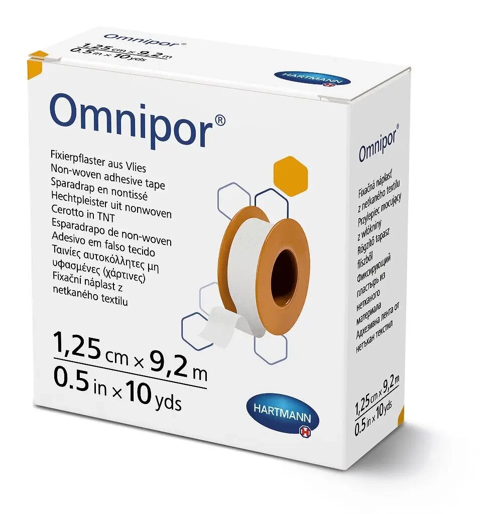 Пластир фіксуючий з нетканного матеріалу Omnipor 1,25 см х 9,2 м №1 від компанії Med-oborudovanie - фото 1