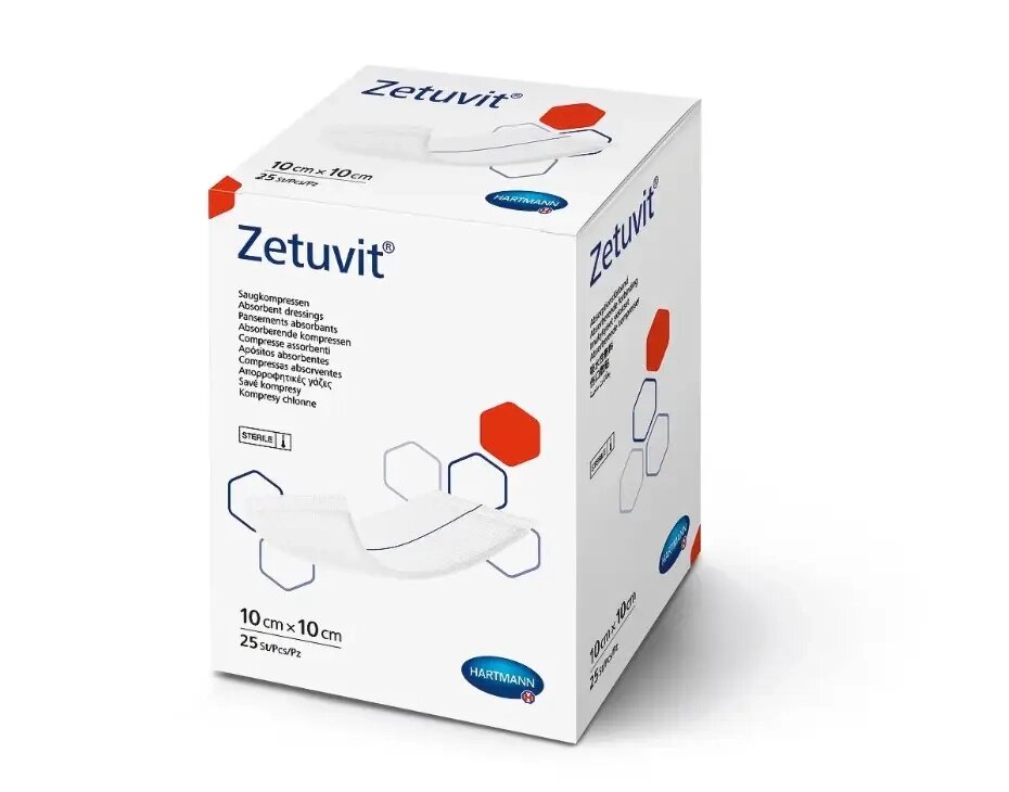 Пов`язка сорбційна Zetuvit Plus 10см*10см, 1шт. від компанії Med-oborudovanie - фото 1