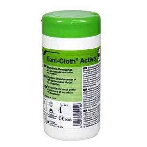 Сани-Клоз Актив (Sani-Cloth Active) серветки для дезінфекції, що не містять спирту (125 шт)