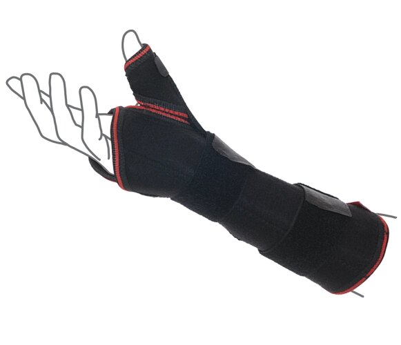 Шина на променезап'ястковий суглоб з фіксацією пальця R8303, (чорний) від компанії Med-oborudovanie - фото 1