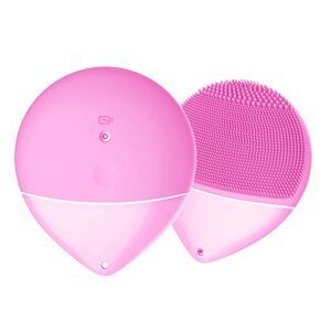Силіконова щітка для чищення та масажу обличчя і тіла Doctor-101 + очищення ультразвуком світло-рожева. Оригінал