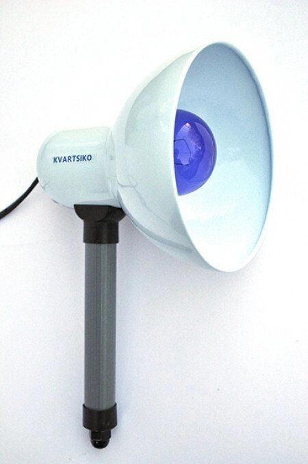 Синя лампа KVARTSIKO-СЛ Ручна База (рефлектор Мініна) від компанії Med-oborudovanie - фото 1