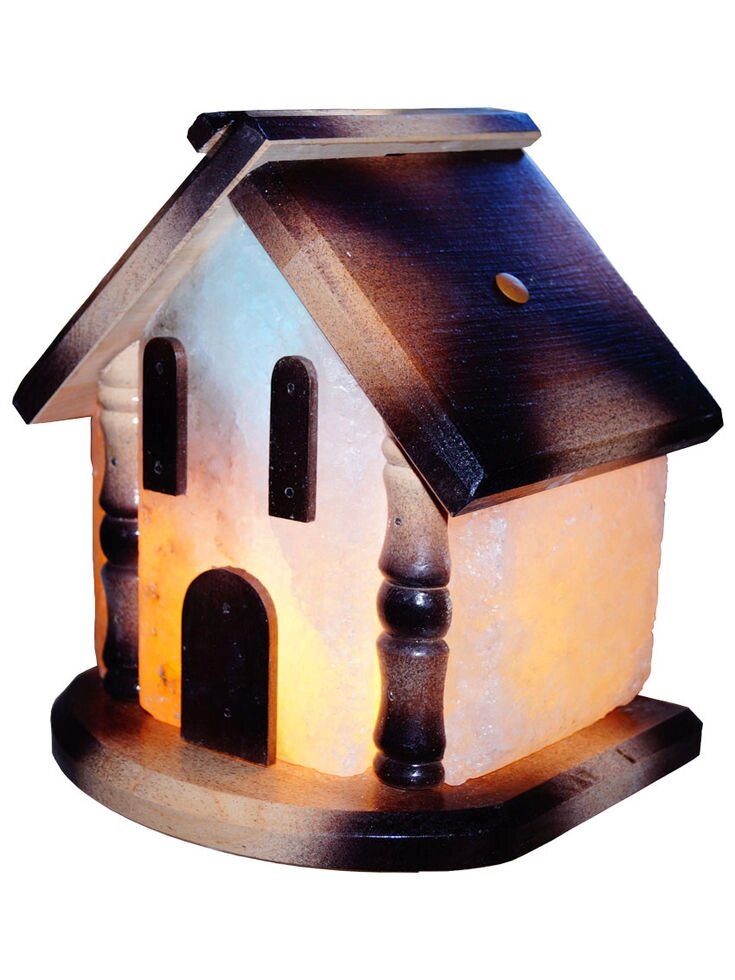 Соляна лампа Будиночок кольоровий від компанії Med-oborudovanie - фото 1