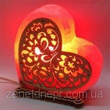 Соляна лампа Романтичний Візерунок Серце Велике + Візерунок 2 від компанії Med-oborudovanie - фото 1