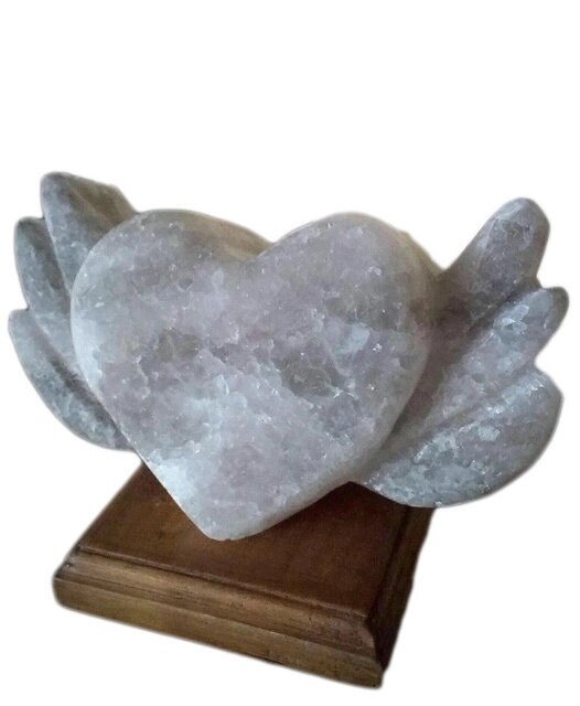 Соляна лампа Серце з крилами від компанії Med-oborudovanie - фото 1