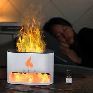 Соляна лампа + Зволожувач повітря із ефектом вогню Doctor-101 Flame. Зволожувач з кольоровим підсвічуванням