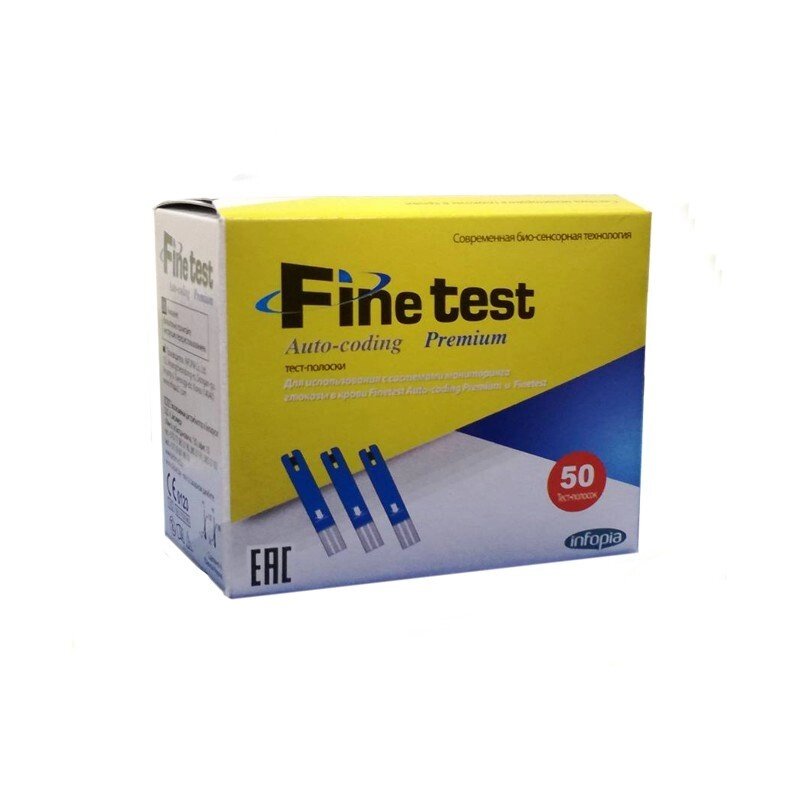 Тест-смужки Файнтест (Fine Test), 50шт від компанії Med-oborudovanie - фото 1