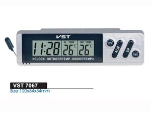 Автомобільні годинник з термометром vst-7067