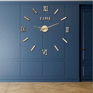 Великий настінний годинник 3D Настінний годинник з римськими цифрами 55 см