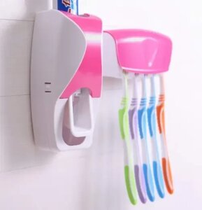 Дозатор автоматичний зубної пасти Toothpaste Dispenser з держателем зубних щіток Toothbrush holder