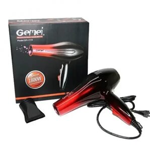 Фен професійний для сушіння волосся Gemei GM-1719 1800W GB