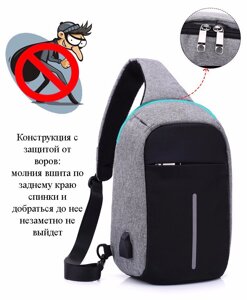 Рюкзак міський протикрадій Bobby Mini з захистом від кишенькових злодіїв і USB-портом для заряджання buddy bag