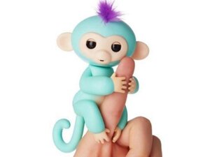 Інтерактивна іграшка - мавпочка Fingerlings Monkey інтерактивна фингерлинкс манкей синій та бірюзовий