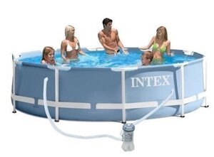 Круглий каркасний басейн Metal Frame Pool Intex 28712 (Интекс 28212)