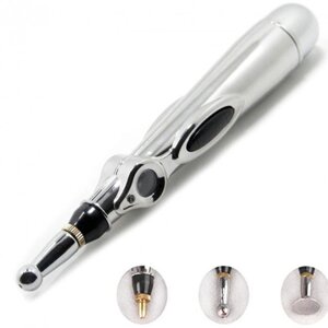 Масажна ручка Massage pen W-912 акупунктурний масажер у формі ручки сталевий
