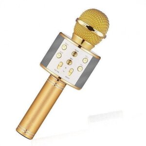 Бездротової Bluetooth мікрофон для караоке WS-858 Якісний блютуз мікрофон Бездротовий мікрофон