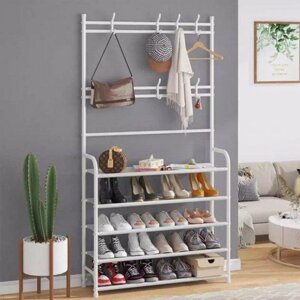 Напільна вішалка для одягу New simple floor clothes rack size з полками і гачками