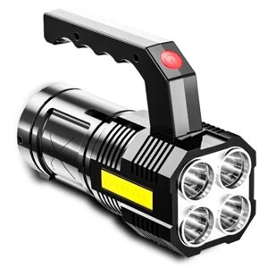 Портативний точковий ручний ліхтар BL-X508, прожекторний, водонепроникний, з USB, 1200 мА·год, чорний