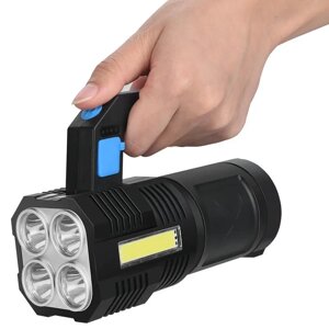 Світлодіодний ручний переносний ліхтар LF-S09 USB/Рожевий ліхтар на акумуляторі