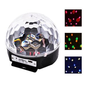 Світломузика диско куля Magic Ball Light Music MP3 MP3 LED Crystall з пультом і флешкою