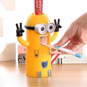 Яскравий автоматичний дитячий дозатор Home Fest зубної пасти Мінйон