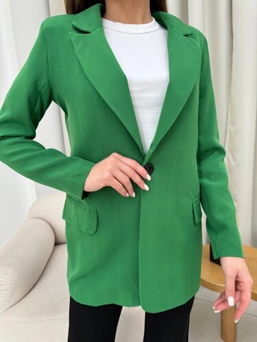 Жіночий модний піджак на підкладці зелений