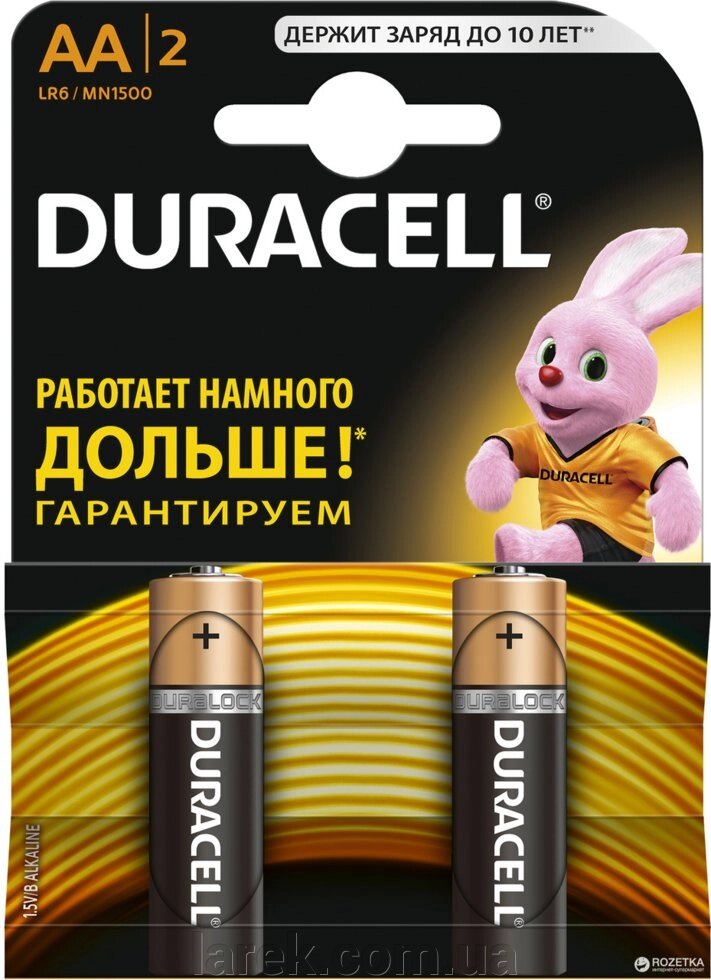 DURAСELL Basic AA бат. алкалінові 1.5V LR6 2шт Бельгія від компанії Владимир - фото 1