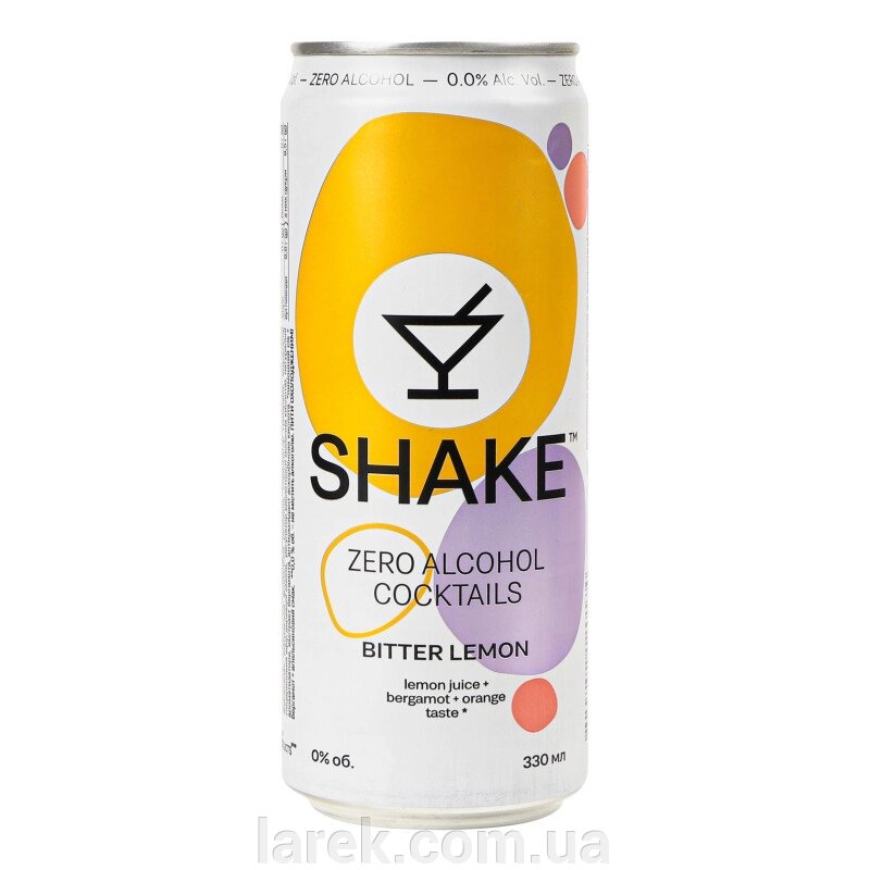 Напій Shake Bitter Lemon сильногазований безалкогольний 0,33л*24шт від компанії Владимир - фото 1