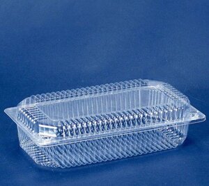 Одноразова Пластикова Упаковка для харчових продуктів ПС-121 230*130*72мм 1300мл