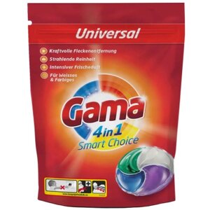 Капсули для прання Gama 4 в 1 Універсал 18 шт