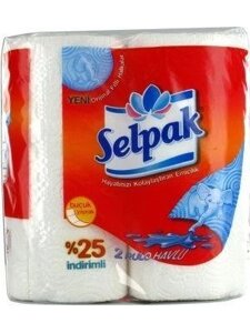 Рушники паперові SELPAK 2рул. 3шар/55 білі 33160900