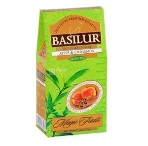 Basilur, Apple Cinnamon, 100 г, Чай Базілур, Кориця з яблуком, зелений