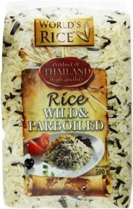 Рис World's Rice, Дикий та Парбоїлд, 500г