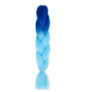 Канекалон кольорова коса синьо блакитна сяючі