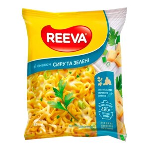Локшина швидкого приготування Reeva зі смаком сиру та зелені 85 г